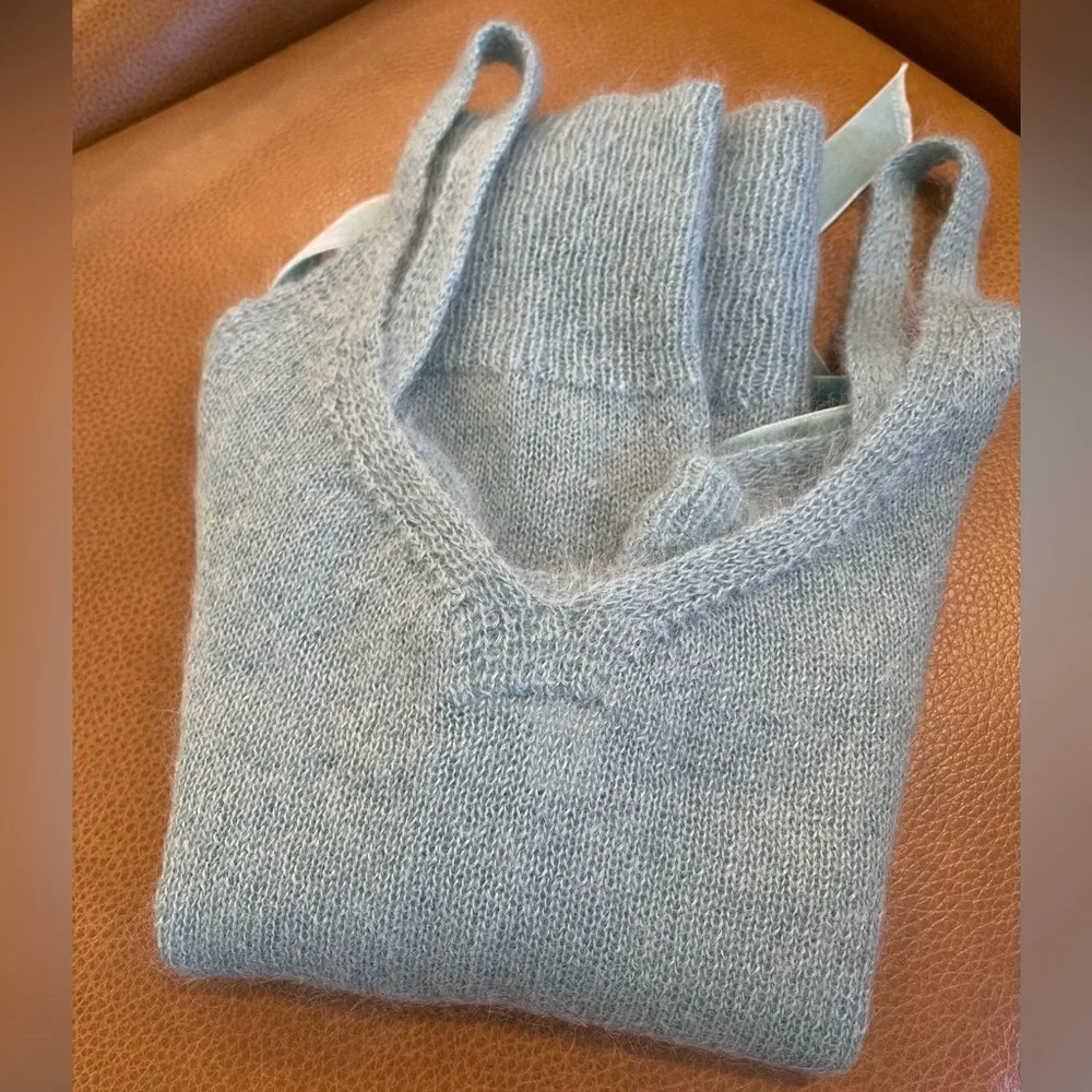 Vintage Banana Republic Soft Blue Mohair Knit Camisole - Picture 9 of 10